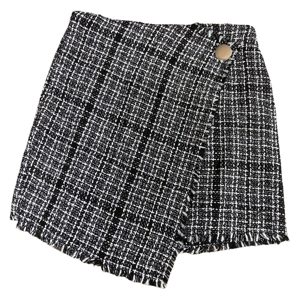 Zaful Women’s Medium Black And White Casual Mini Skirt Tweed NWT